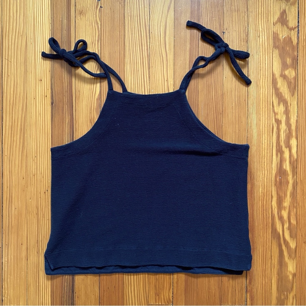 Madewell Cotton Tank with Shoulder Ties